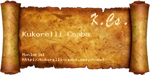 Kukorelli Csaba névjegykártya